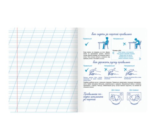 Тетрадь ПРОПИСЬ № 4 12 л. косая линия, со справочным материалом, обложка картон, ЮНЛАНДИЯ, 404851