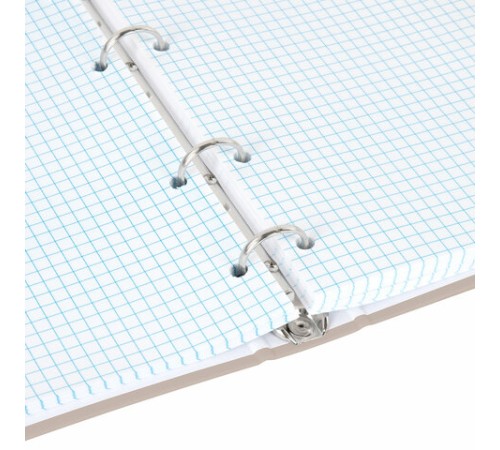 Тетрадь на кольцах А5 175х215 мм, 120 л., твердый картон, матовая ламинация, клетка, BRAUBERG 