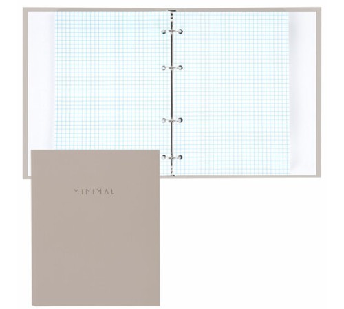 Тетрадь на кольцах А5 175х215 мм, 120 л., твердый картон, матовая ламинация, клетка, BRAUBERG 