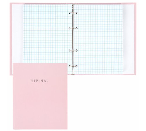 Тетрадь на кольцах А5 175х215 мм, 120 л., твердый картон, матовая ламинация, клетка, BRAUBERG 