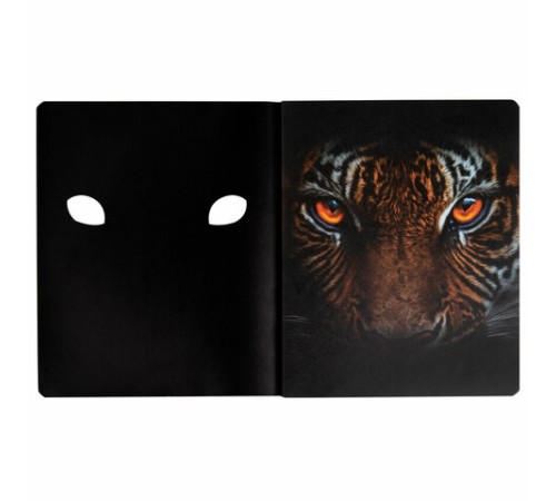 Тетрадь А5 48 л., ПЗБМ, скоба, клетка, матовая ламинация, брайль 3D, вырубка, 