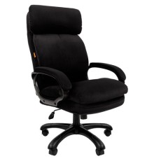 Кресло офисное CHAIRMAN СН 505, НАГРУЗКА до 150 кг, велюр, черное, 7127990