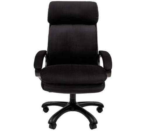 Кресло офисное CHAIRMAN СН 505, НАГРУЗКА до 150 кг, велюр, черное, 7127990