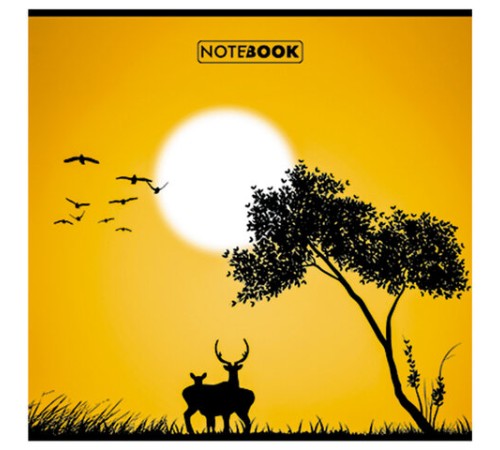 Тетрадь А5 48 л., ПЗБМ, скоба, клетка, матовая ламинация, брайль, 