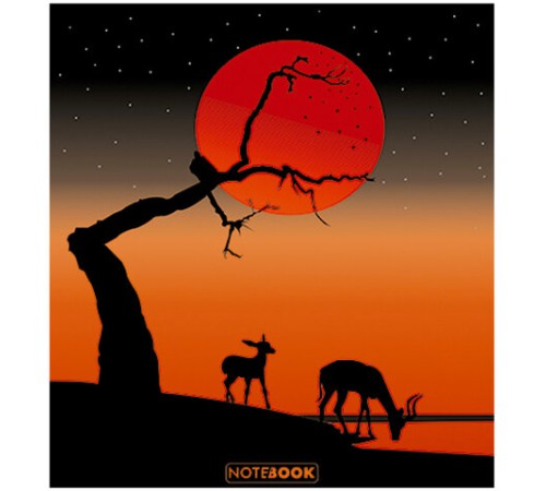 Тетрадь А5 48 л., ПЗБМ, скоба, клетка, матовая ламинация, брайль, 