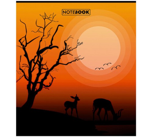 Тетрадь А5 48 л., ПЗБМ, скоба, клетка, матовая ламинация, брайль, 