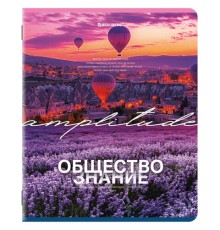 Тетрадь предметная КЛАССИКА ПРИРОДА 48 л., обложка картон, ОБЩЕСТВОЗНАНИЕ, клетка, подсказ, BRAUBERG, 405083