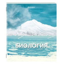 Тетрадь предметная КЛАССИКА ПРИРОДА 48 л., обложка картон, БИОЛОГИЯ, клетка, подсказ, BRAUBERG, 405085
