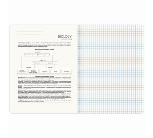 Тетрадь предметная КЛАССИКА ПРИРОДА 48 л., обложка картон, БИОЛОГИЯ, клетка, подсказ, BRAUBERG, 405085