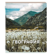 Тетрадь предметная КЛАССИКА ПРИРОДА 48 л., обложка картон, ГЕОГРАФИЯ, клетка, подсказ, BRAUBERG, 405086