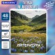 Тетрадь предметная КЛАССИКА ПРИРОДА 48 л., обложка картон, ЛИТЕРАТУРА, линия, подсказ, BRAUBERG, 405090