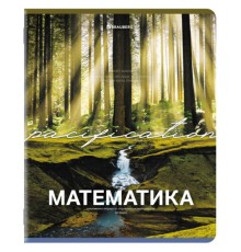 Тетрадь предметная КЛАССИКА ПРИРОДА 48 л., обложка картон, МАТЕМАТИКА, клетка, подсказ, BRAUBERG, 405095