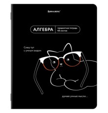 Тетрадь предметная МЕМЫ 48 л., TWIN-лак, АЛГЕБРА, клетка, подсказ, BRAUBERG, 405096