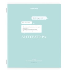 Тетрадь предметная CREATIVE 48 л., обложка картон, ЛИТЕРАТУРА, линия, подсказ, BRAUBERG, 405117