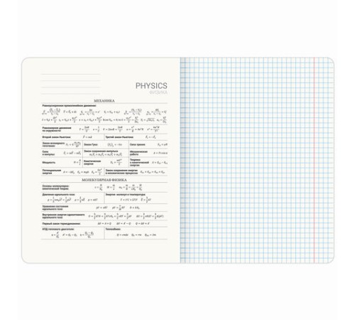Тетрадь предметная ДАТЫ 48 л., TWIN-лак, ФИЗИКА, клетка, подсказ, BRAUBERG, 405132