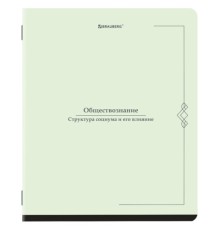 Тетрадь предметная VINTAGE 48 л., SoftTouch, ОБЩЕСТВОЗНАНИЕ, клетка, подсказ, BRAUBERG, 405149
