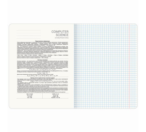 Тетрадь предметная VINTAGE 48 л., SoftTouch, ИНФОРМАТИКА, клетка, подсказ, BRAUBERG, 405154