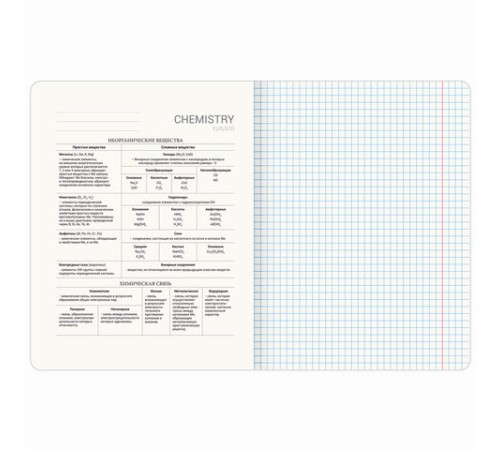 Тетрадь предметная VINTAGE 48 л., SoftTouch, ХИМИЯ, клетка, подсказ, BRAUBERG, 405159
