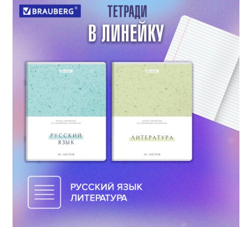 Тетради предметные, КОМПЛЕКТ 12 ПРЕДМЕТОВ, 48 л., обложка картон, BRAUBERG 