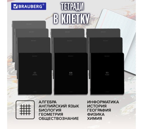 Тетради предметные, КОМПЛЕКТ 12 ПРЕДМЕТОВ, 48 л., SoftTouch, BRAUBERG 