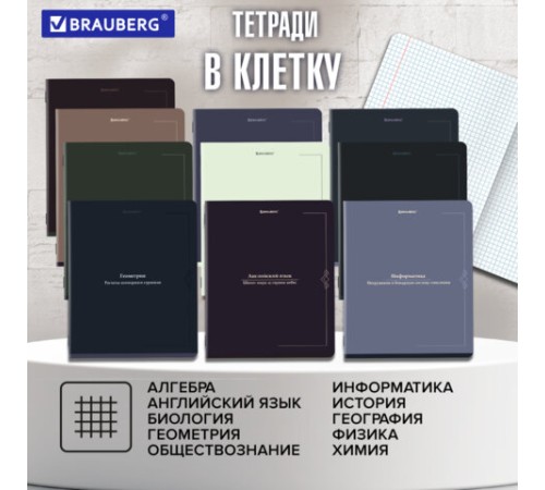 Тетради предметные, КОМПЛЕКТ 12 ПРЕДМЕТОВ, 48 л., SoftTouch, BRAUBERG 