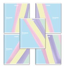 Тетрадь А5 48 л. BRAUBERG скоба, клетка, выборочный лак, кросс-серия PASTEL, 405189