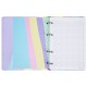 Тетрадь на кольцах А5 160х212 мм, 120 л., картон, матовая ламинация, клетка, BRAUBERG, кросс-серия PASTEL, 405197