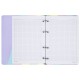 Тетрадь на кольцах А5 160х212 мм, 120 л., картон, матовая ламинация, клетка, BRAUBERG, кросс-серия PASTEL, 405197