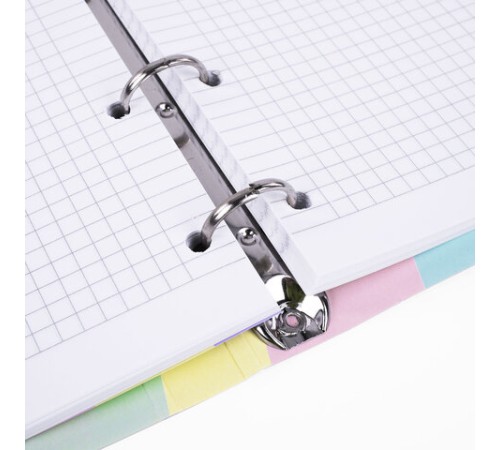 Тетрадь на кольцах А5 160х212 мм, 120 л., картон, матовая ламинация, клетка, BRAUBERG, кросс-серия PASTEL, 405197