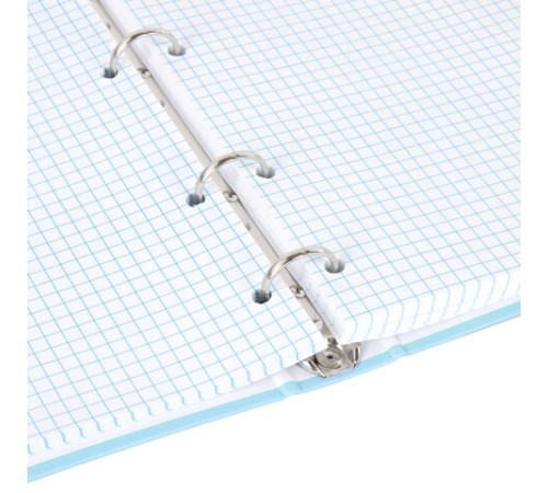 Тетрадь на кольцах А5 175х215 мм, 120 л., твердый картон, клетка, BRAUBERG, кросс-серия PASTEL, 405198