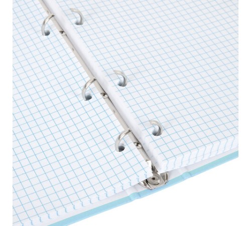 Тетрадь на кольцах А5 175х215 мм, 120 л., твердый картон, клетка, BRAUBERG, кросс-серия PASTEL, 405198