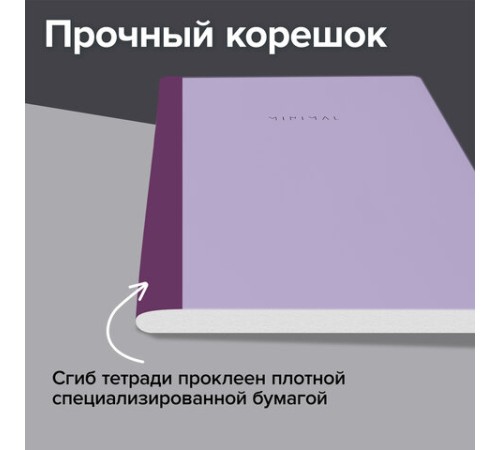 Тетрадь А4 96 л. BRAUBERG, на сшивке с корешком, клетка, обложка картон, 