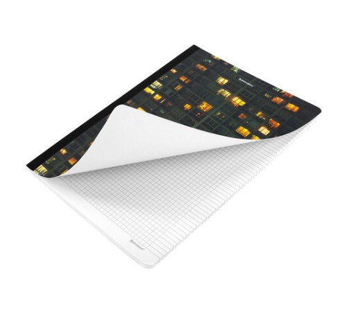 Тетрадь А4 96 л. BRAUBERG, на сшивке с корешком, клетка, обложка картон, 