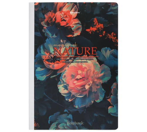 Тетрадь А4 96 л. BRAUBERG, на сшивке с корешком, клетка, обложка картон, 