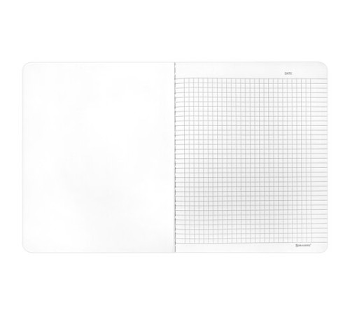 Тетрадь А5 96 л. BRAUBERG, на сшивке с корешком, клетка, обложка картон, 