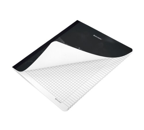 Тетрадь А5 96 л. BRAUBERG, на сшивке с корешком, клетка, обложка картон, 