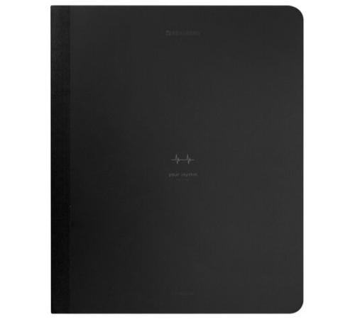 Тетрадь А5 96 л. BRAUBERG, на сшивке с корешком, клетка, обложка картон, 