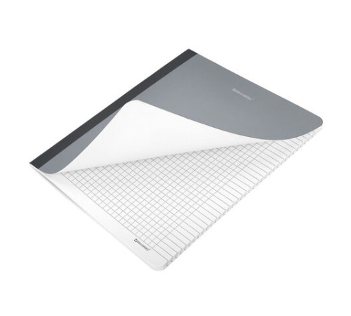 Тетрадь А5 96 л. BRAUBERG, на сшивке с корешком, клетка, обложка картон, 