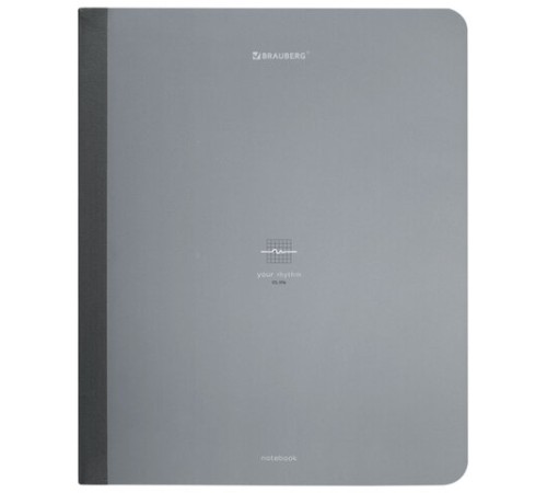 Тетрадь А5 96 л. BRAUBERG, на сшивке с корешком, клетка, обложка картон, 