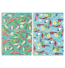 Тетрадь А4, 96 л., BRAUBERG, гребень, клетка, TWIN-лак, 