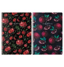 Тетрадь А4, 96 л., BRAUBERG, гребень, клетка, глянцевый лак, 