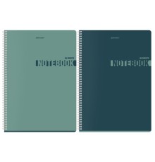 Тетрадь А4, 96 л., BRAUBERG, гребень, клетка, матовая ламинация, 