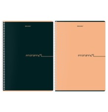 Тетрадь А4, 96 л., BRAUBERG, гребень, клетка, матовая ламинация, 