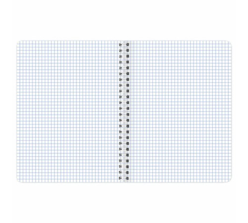 Тетрадь А5, 48 л., BRAUBERG, гребень, клетка, матовая ламинация, 