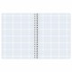 Тетрадь А5, 48 л., BRAUBERG, гребень, клетка, матовая ламинация, 