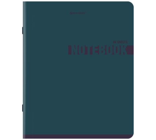 Тетрадь А5, 48 л., BRAUBERG, скоба, клетка, SoftTouch, 