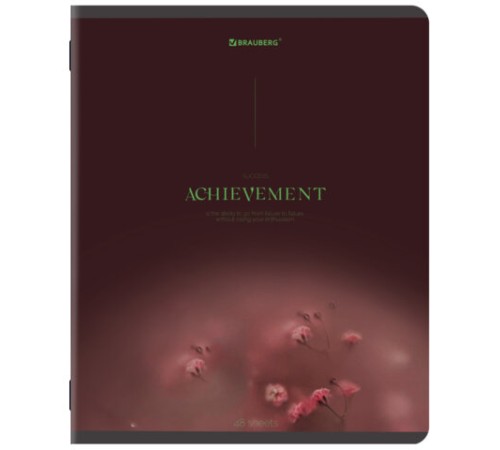 Тетрадь А5, 48 л., BRAUBERG, скоба, клетка, SoftTouch, 