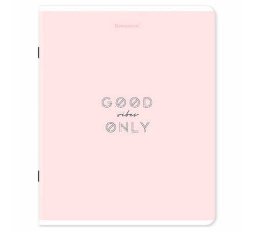 Тетрадь А5, 48 л., BRAUBERG, скоба, клетка, матовая ламинация, 