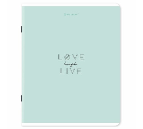 Тетрадь А5, 48 л., BRAUBERG, скоба, клетка, матовая ламинация, 