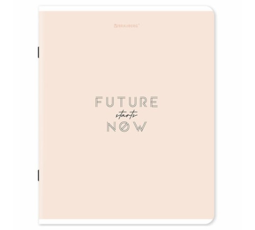 Тетрадь А5, 48 л., BRAUBERG, скоба, клетка, матовая ламинация, 